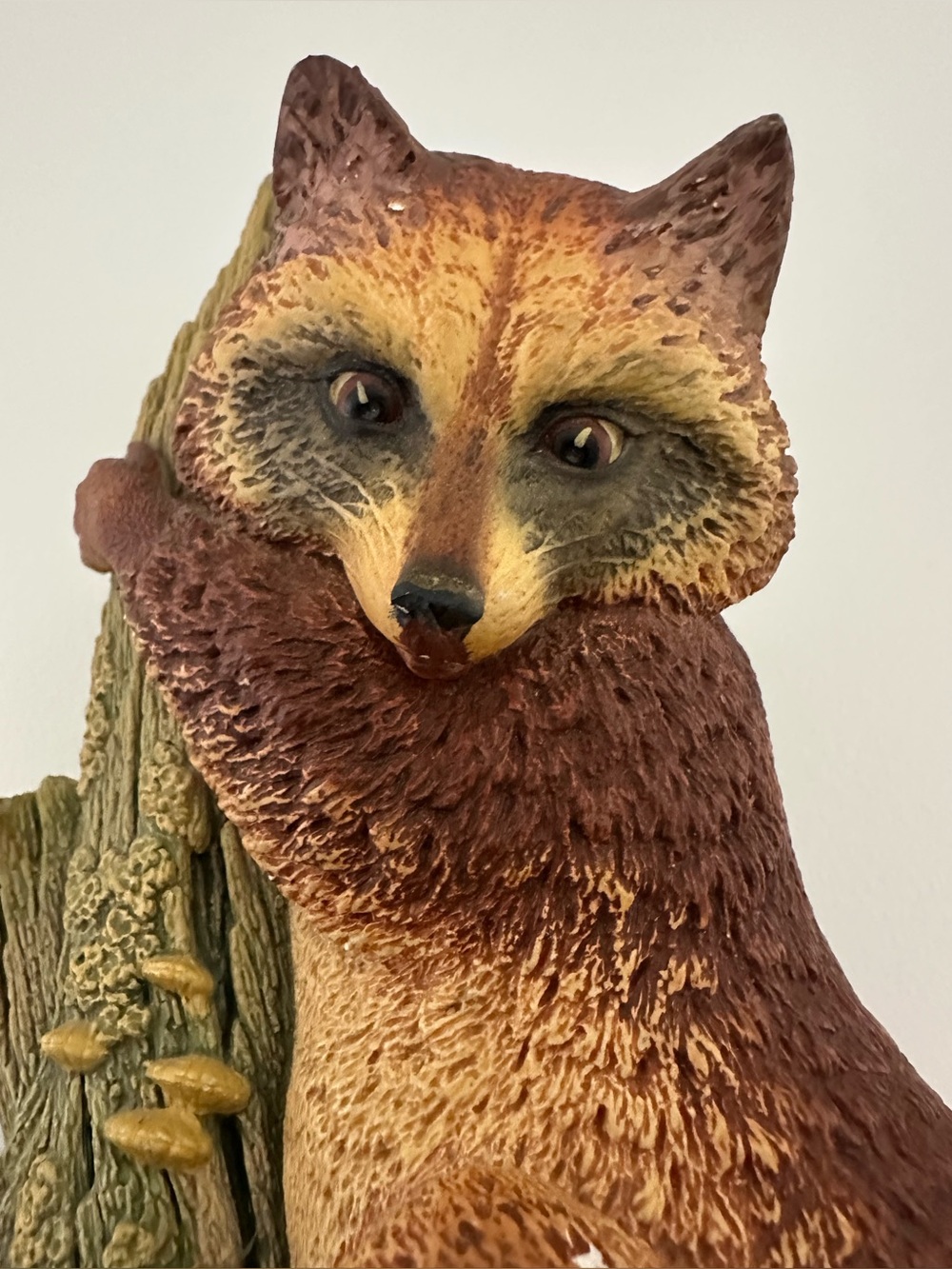 CHALKWARE 60s Raccoon & Ladybug Wall Sculpture VINTAGE